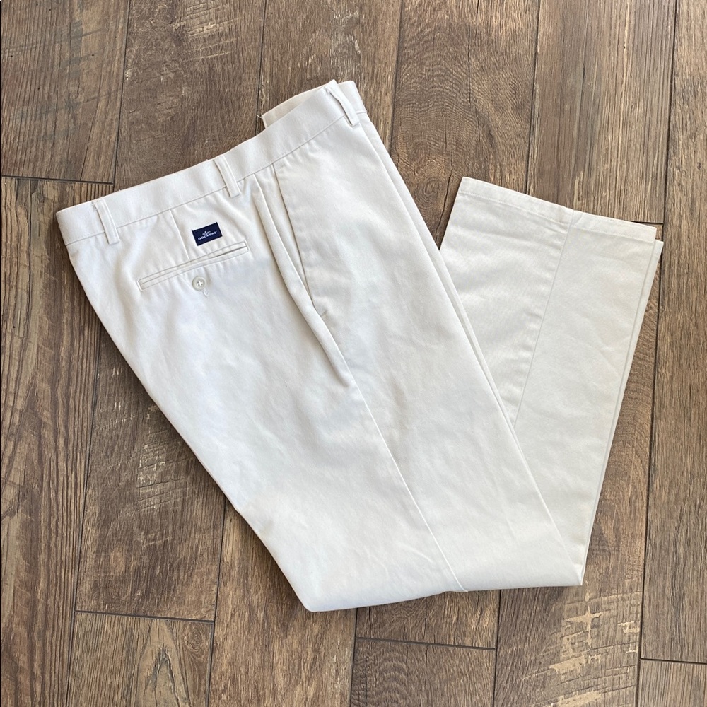 Dockers Chino Pants Men's Flat Front Classic Fit Cotton Natural/Stone Size 34x32
